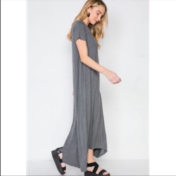 🐚Stretchy Gray Maxi Dress🐚 - Picture 3 of 3
